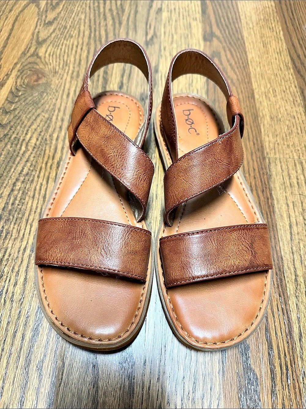 b.o.c Women's Brown Strappy Sandals US 7M